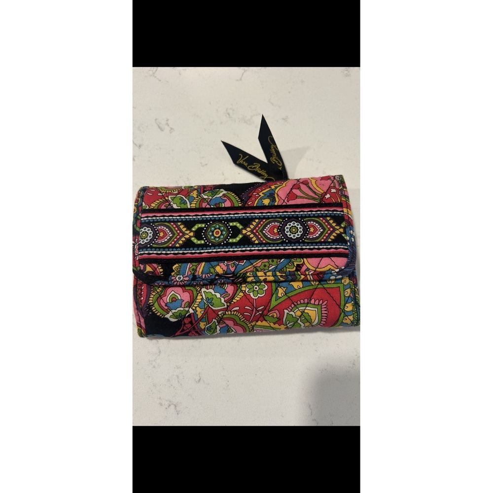 Vera Bradley Pink Paisley Pattern Tri-fold Wallet